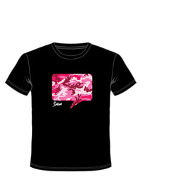 PINK CAMO BLACK TEE - sagarising