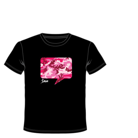 PINK CAMO BLACK TEE - sagarising